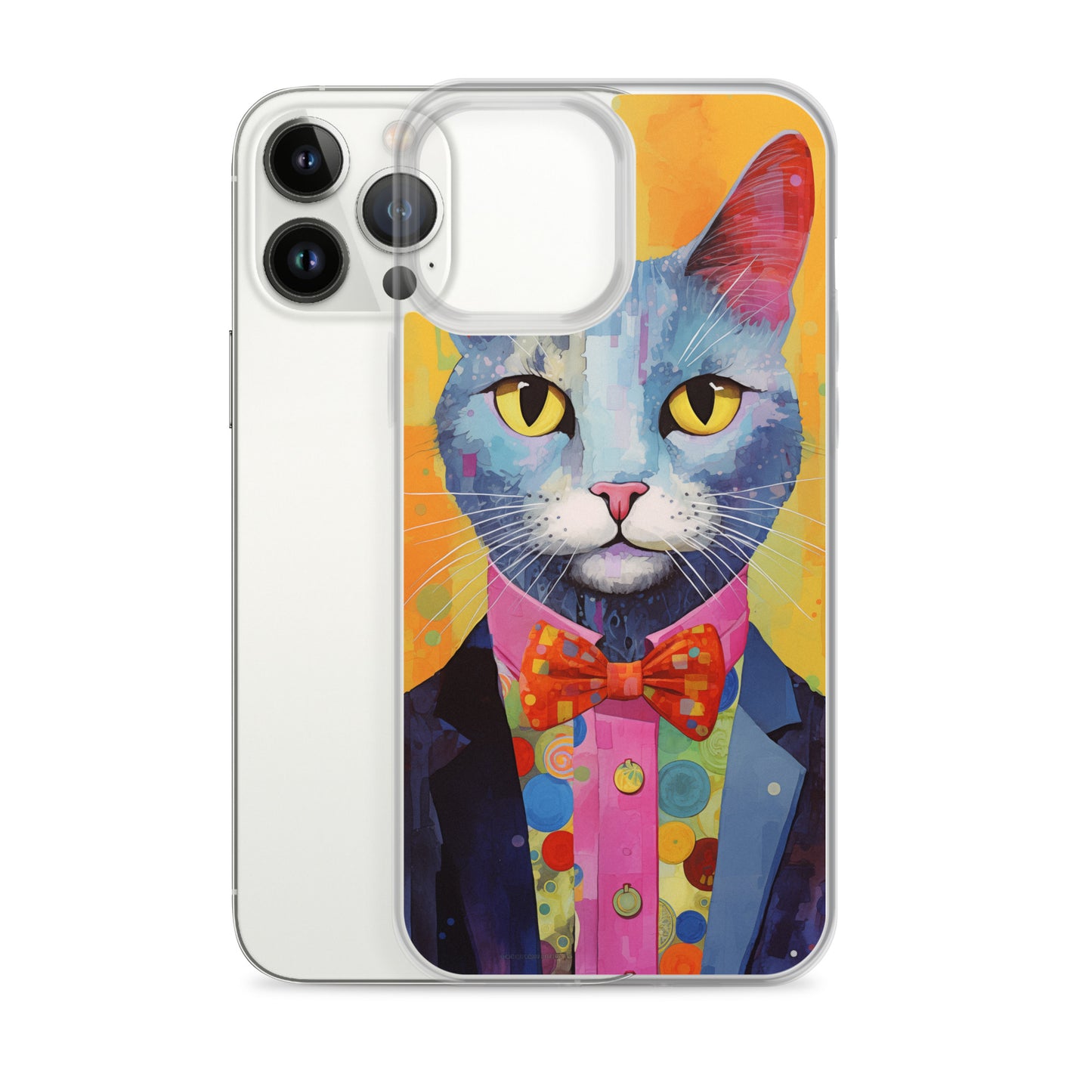 Fancy Colorful Kitty Cat iPhone Case