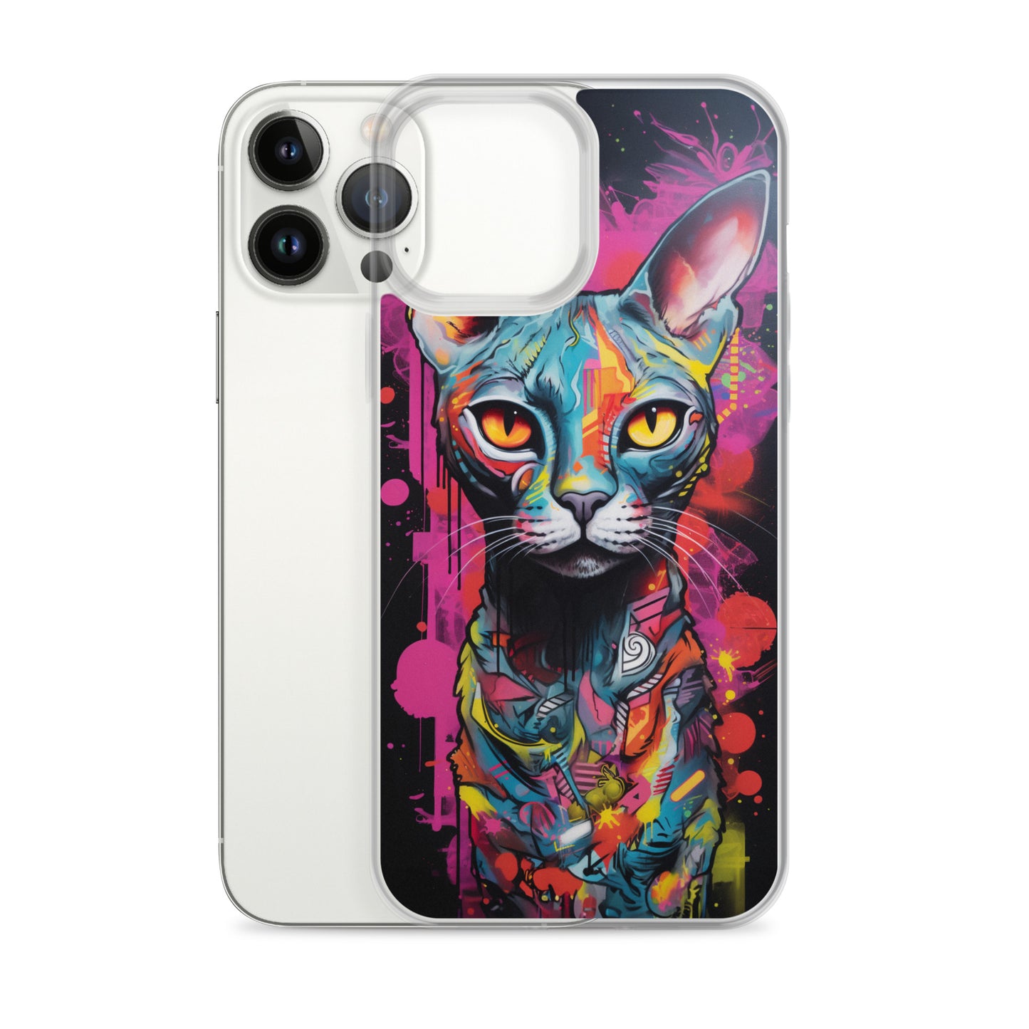 Graffiti Sphynx Cat #2 iPhone Case