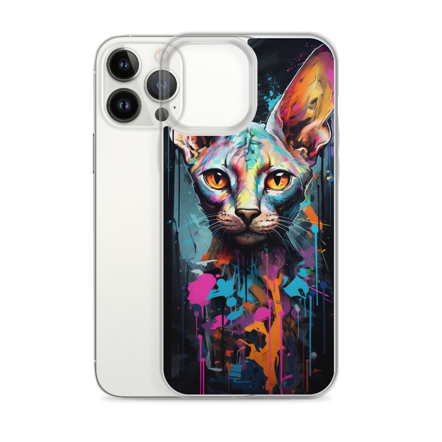Graffiti Sphynx Cat iPhone Case
