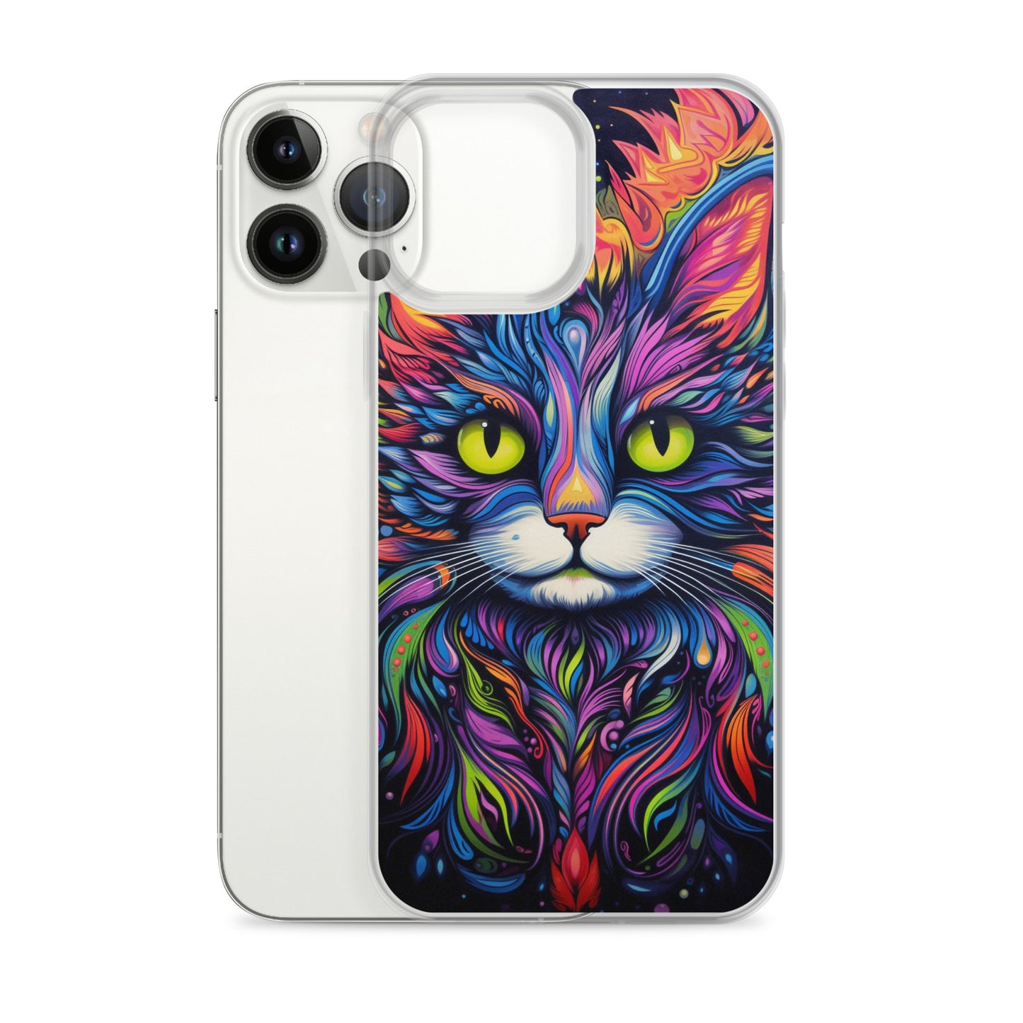 Psychedelic Cat iPhone Case