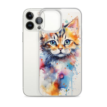 Watercolor Kitty Cat iPhone Case