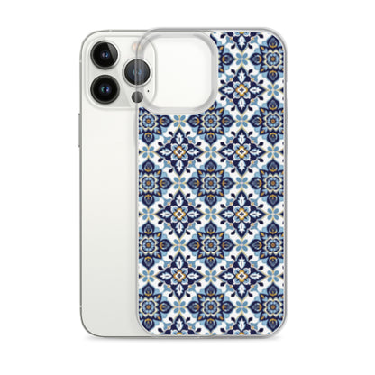 iPhone Case Classic Encaustic Tile Blue