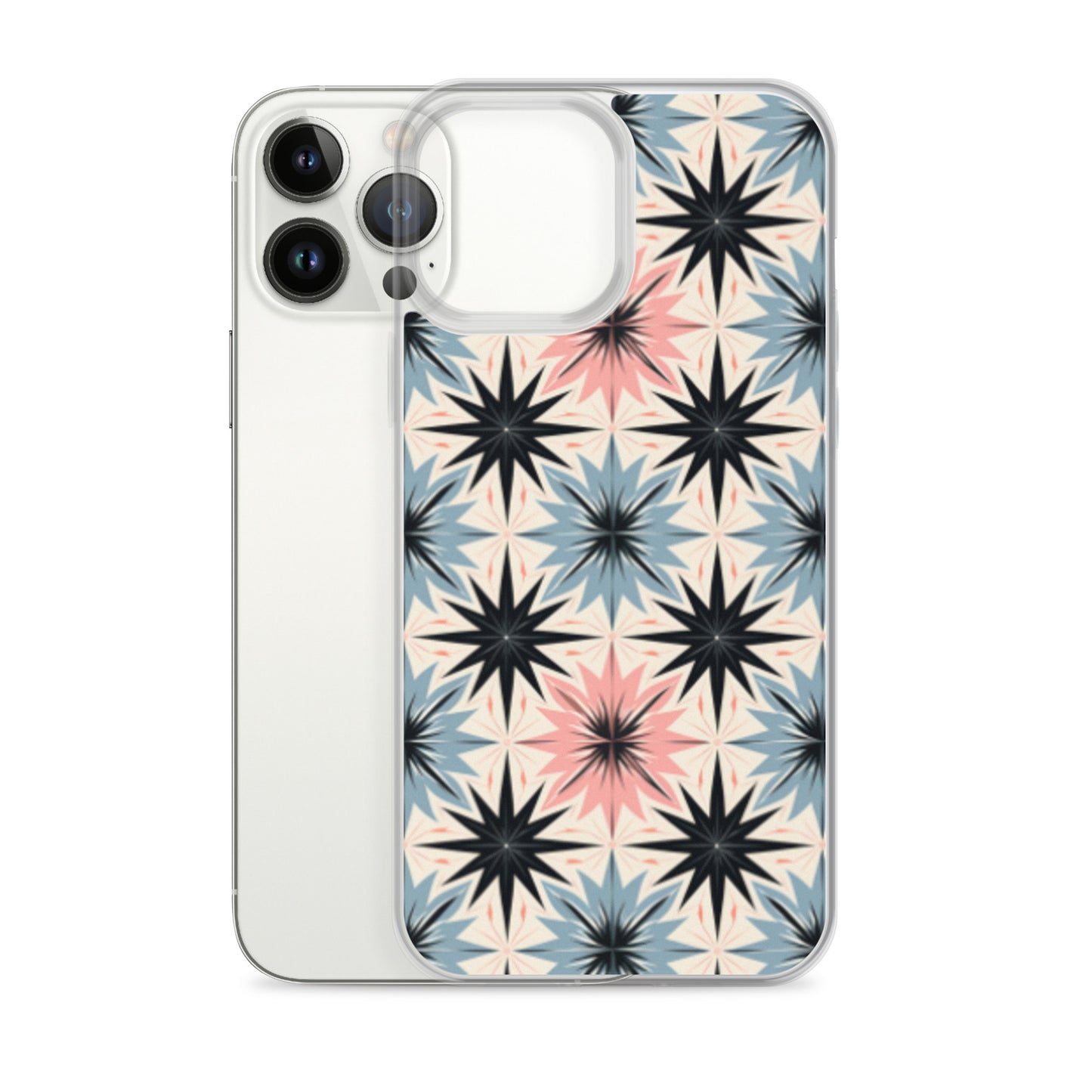 iPhone Case Pink and Blue Pastel Retro Stars