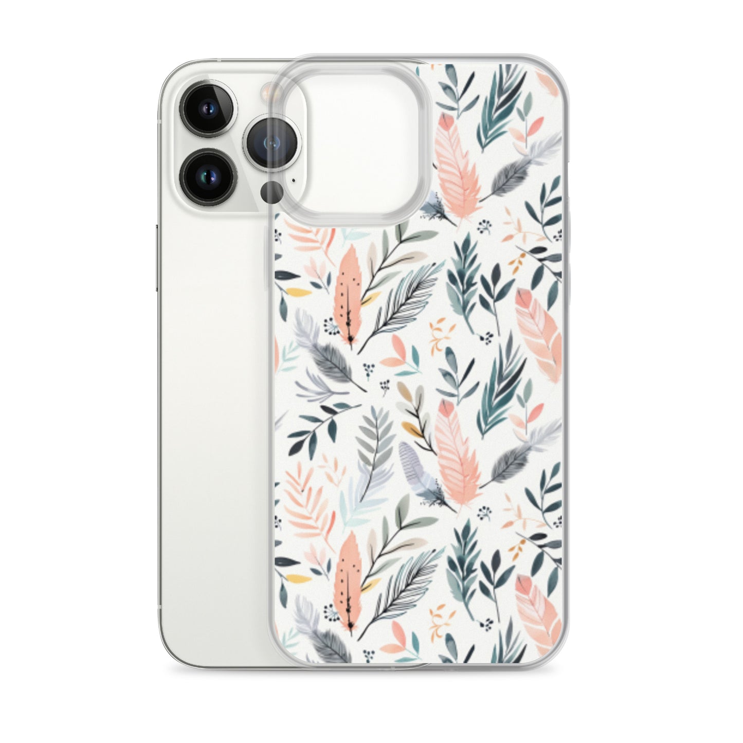 iPhone Case Pastel Feathers & Plants