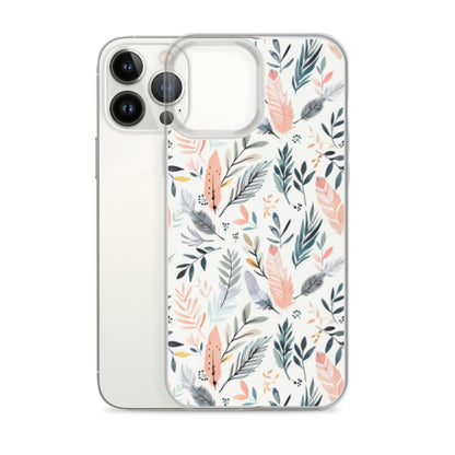 iPhone Case Pastel Feathers & Plants