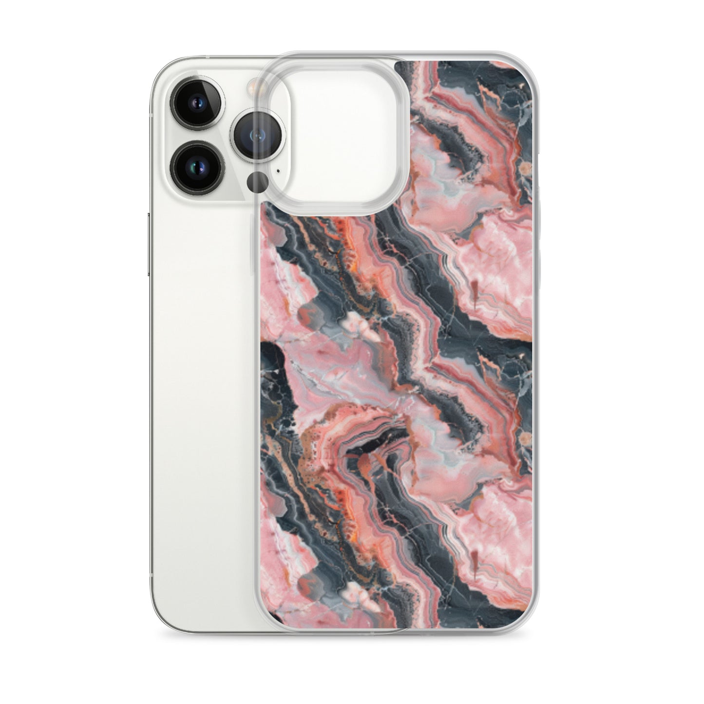 iPhone Case Pink Picasso Marble Pattern