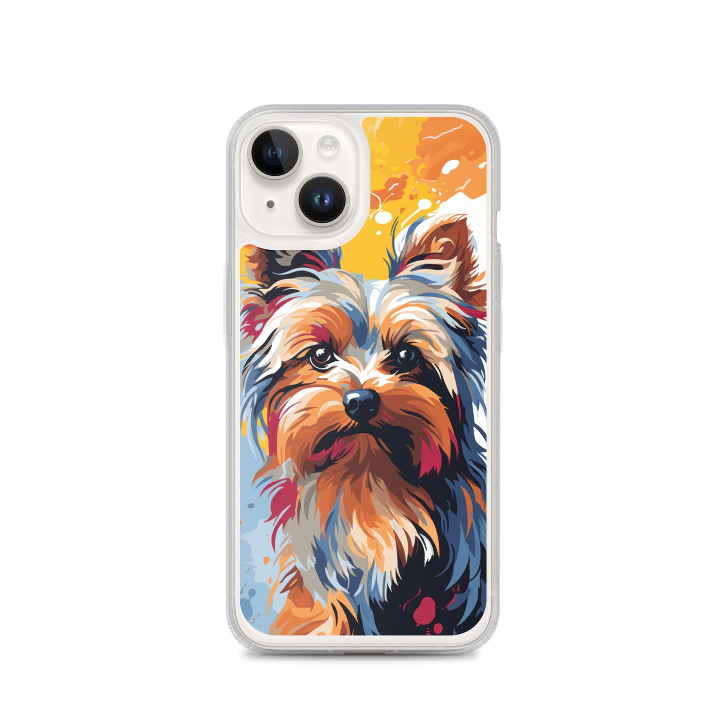 iPhone Case Painted Yorkshire Terrier Yellow