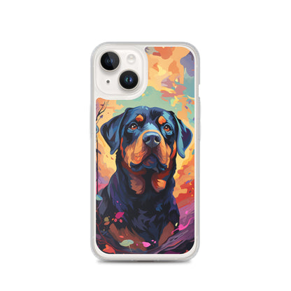 iPhone Case Painted Rottweiler