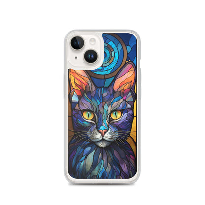 Stained Glass Cat iPhone Case