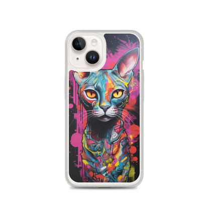 Graffiti Sphynx Cat #2 iPhone Case