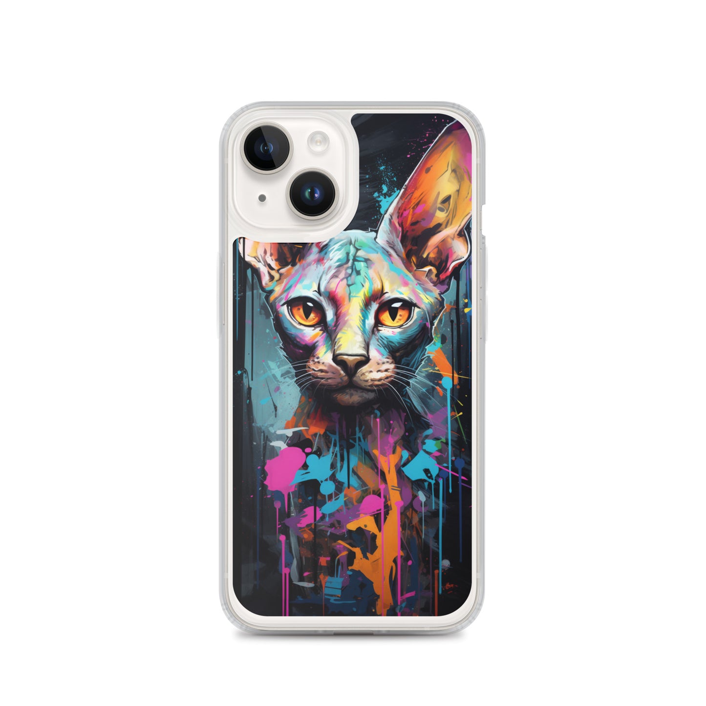 Graffiti Sphynx Cat iPhone Case