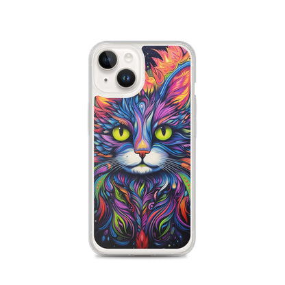 Psychedelic Cat iPhone Case