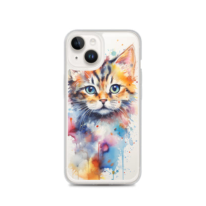 Watercolor Kitty Cat iPhone Case
