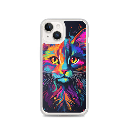 Day Glo Cat iPhone Case