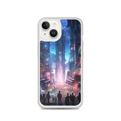 Cyberpunk Cityscape iPhone Case