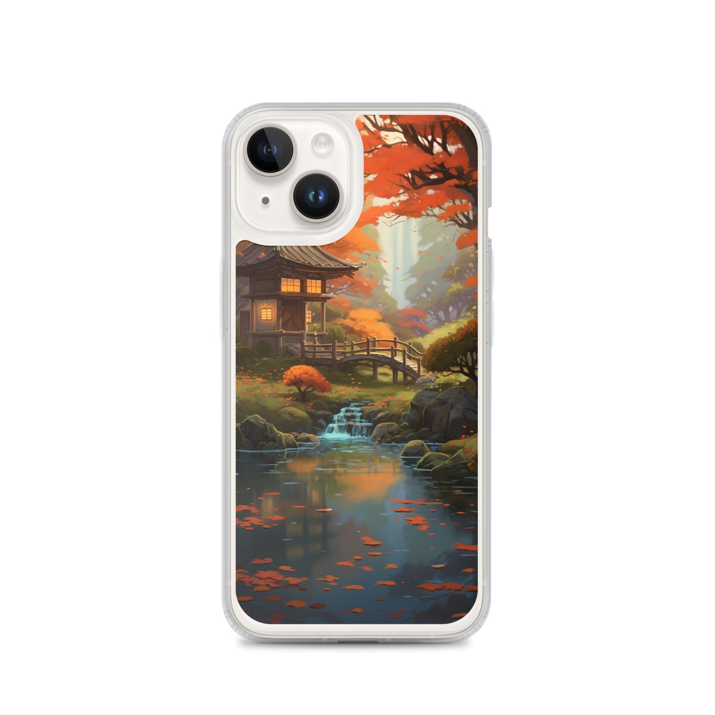 Japanese Garden in Autumn iPhone Case