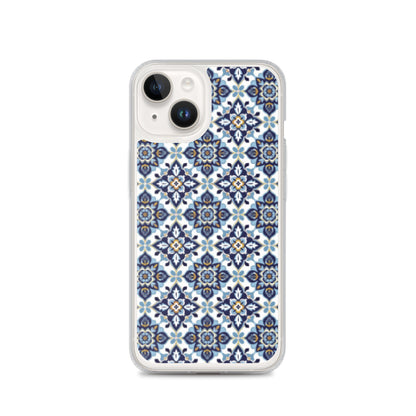 iPhone Case Classic Encaustic Tile Blue
