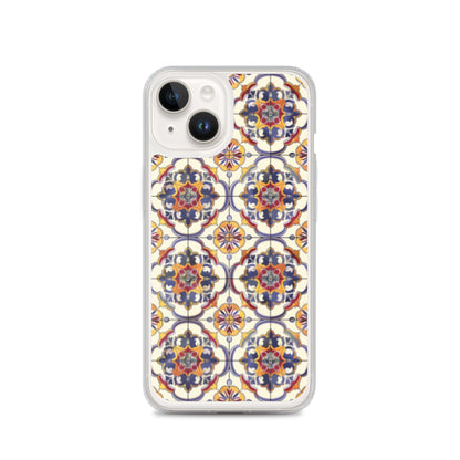 iPhone Case Classic Victorian Tile Blue