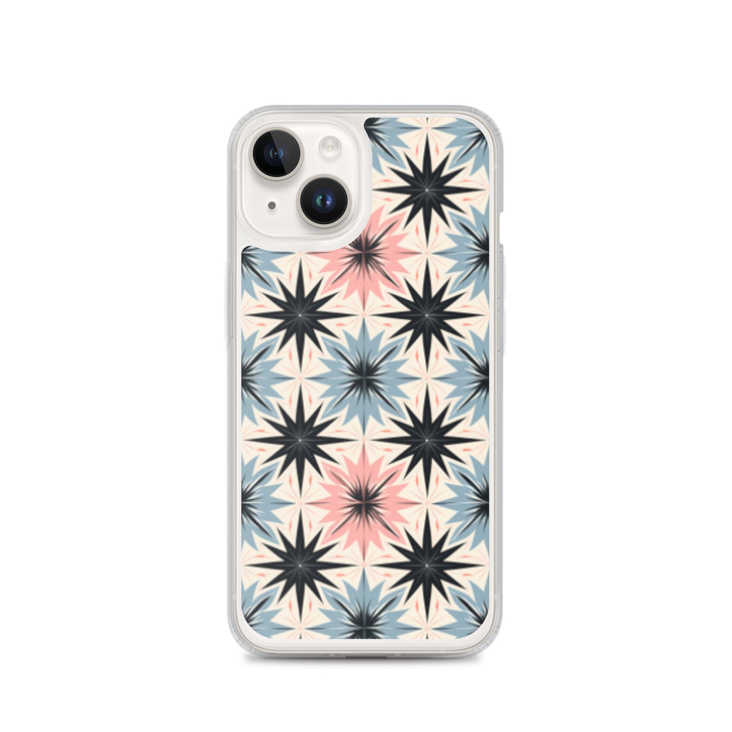 iPhone Case Pink and Blue Pastel Retro Stars