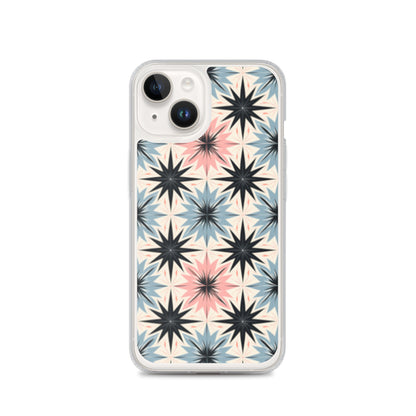 iPhone Case Pink and Blue Pastel Retro Stars