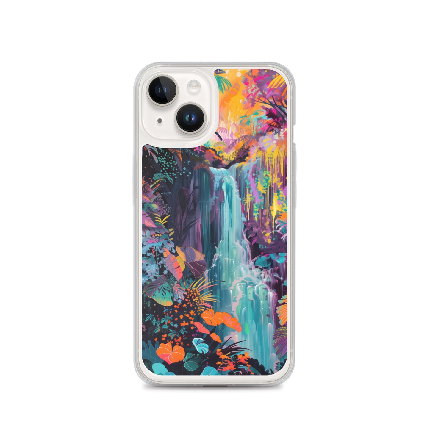 iPhone Case Vibrant Tropical Jungle Waterfall