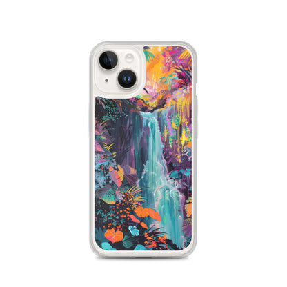 iPhone Case Vibrant Tropical Jungle Waterfall