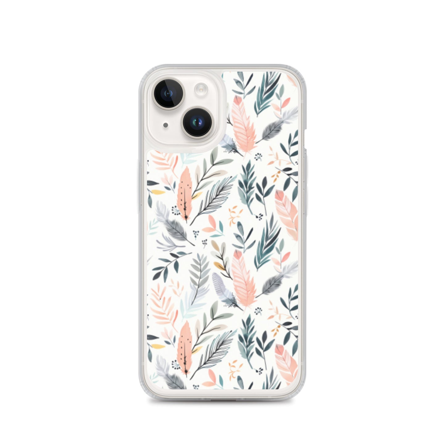 iPhone Case Pastel Feathers & Plants