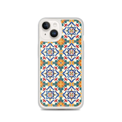 iPhone Case Colorful Yellow & Green Mediterranean Tiles