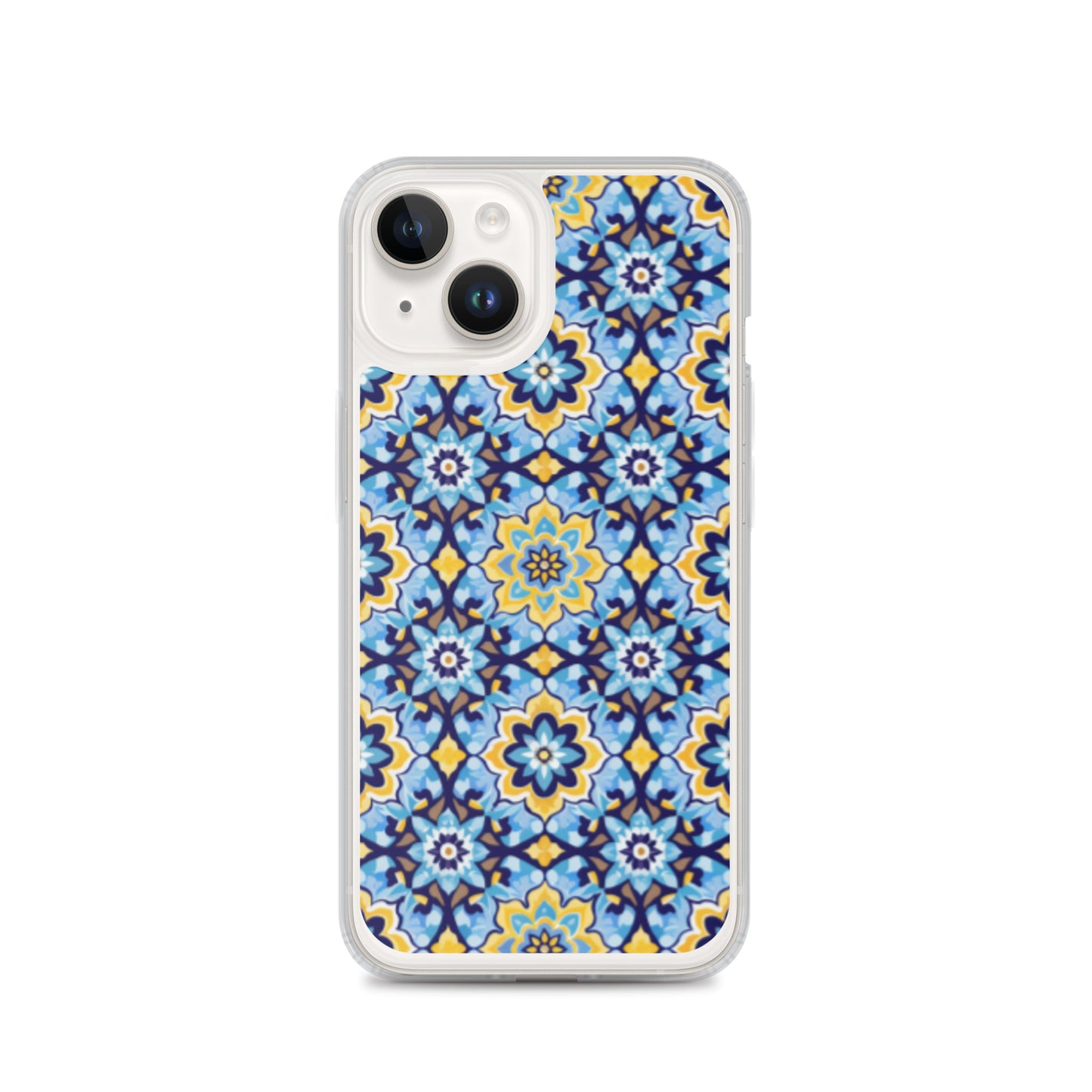 iPhone Case Kashi Tiles Yellow & Light Blue