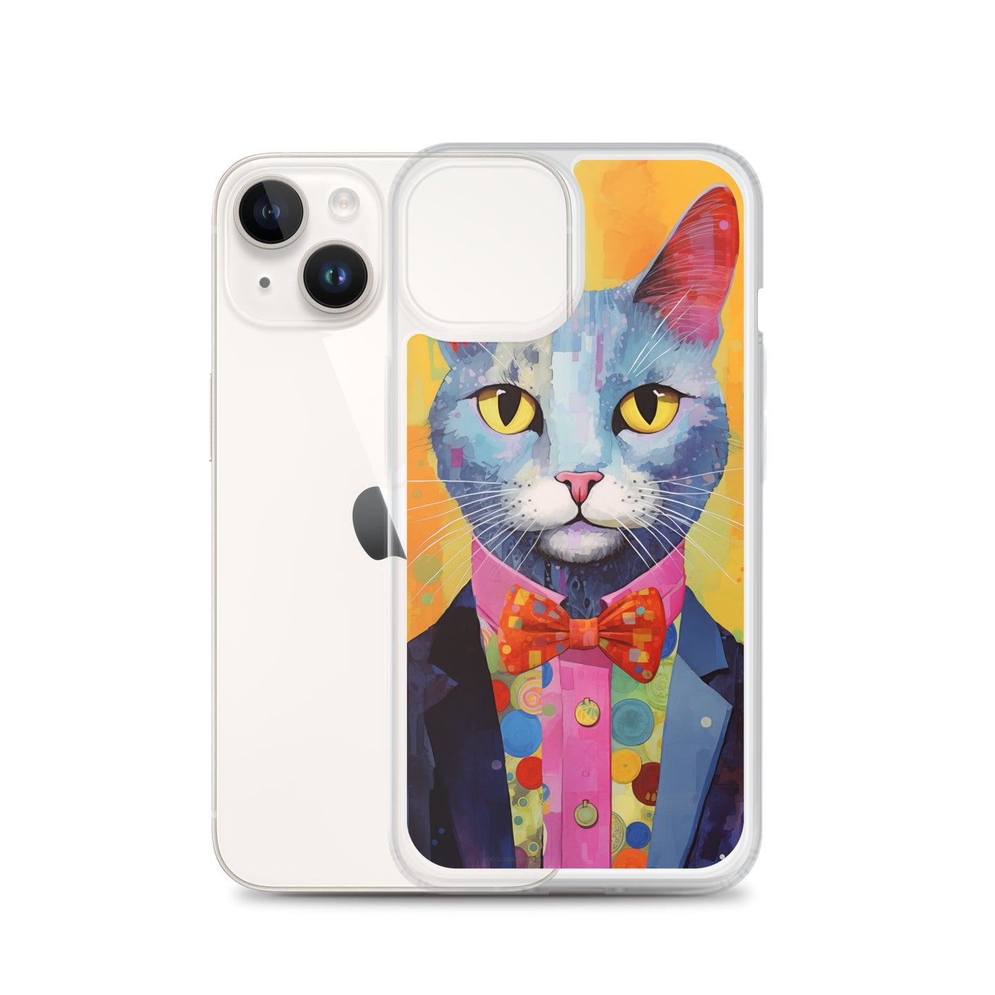 Fancy Colorful Kitty Cat iPhone Case