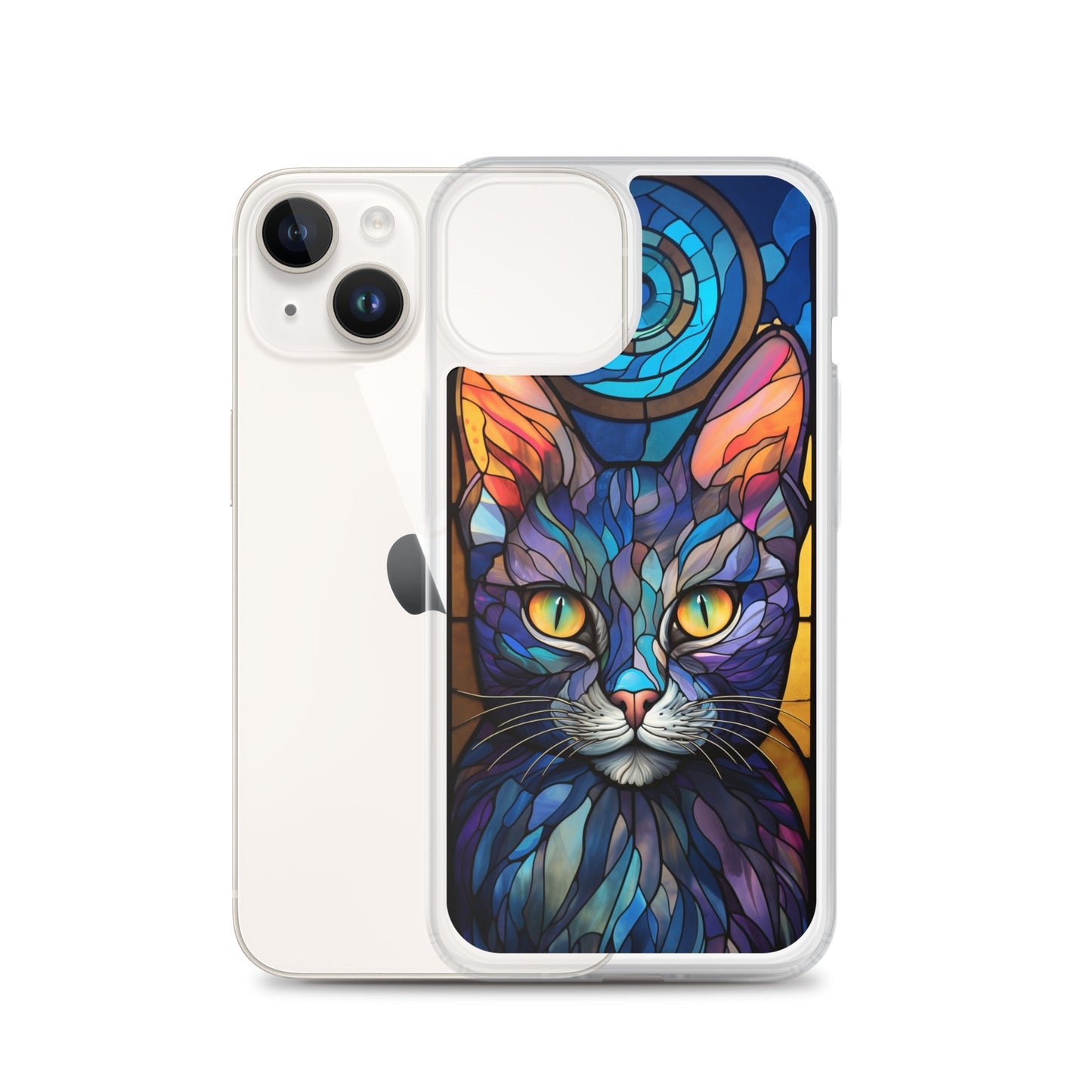 Stained Glass Cat iPhone Case