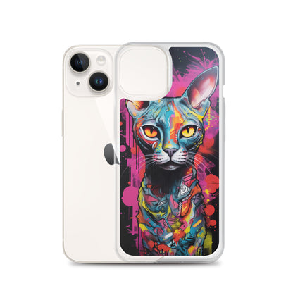 Graffiti Sphynx Cat #2 iPhone Case