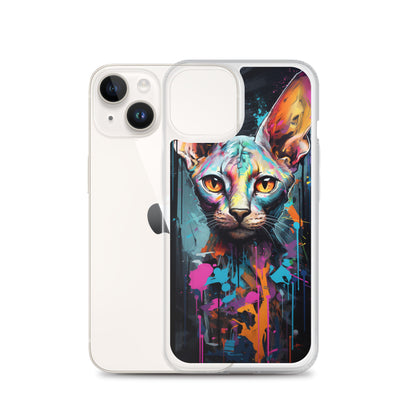 Graffiti Sphynx Cat iPhone Case