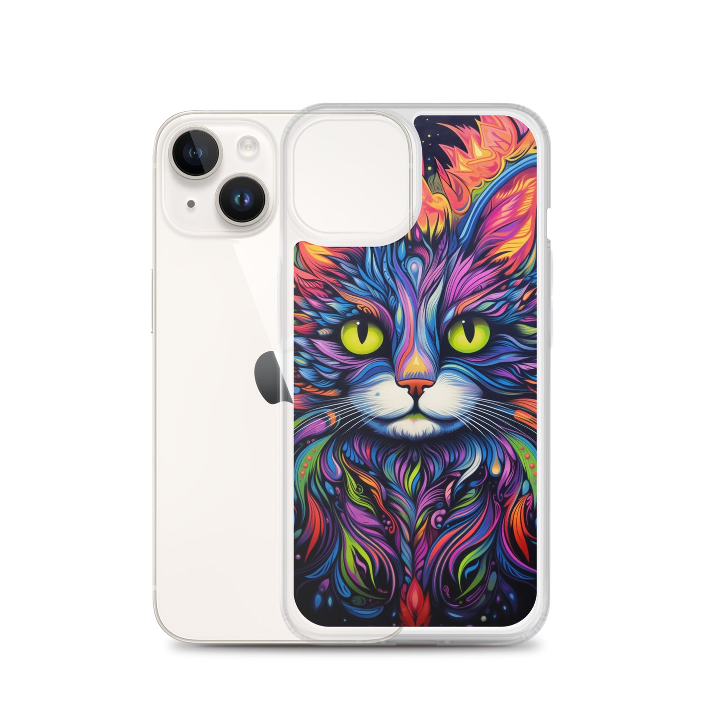 Psychedelic Cat iPhone Case