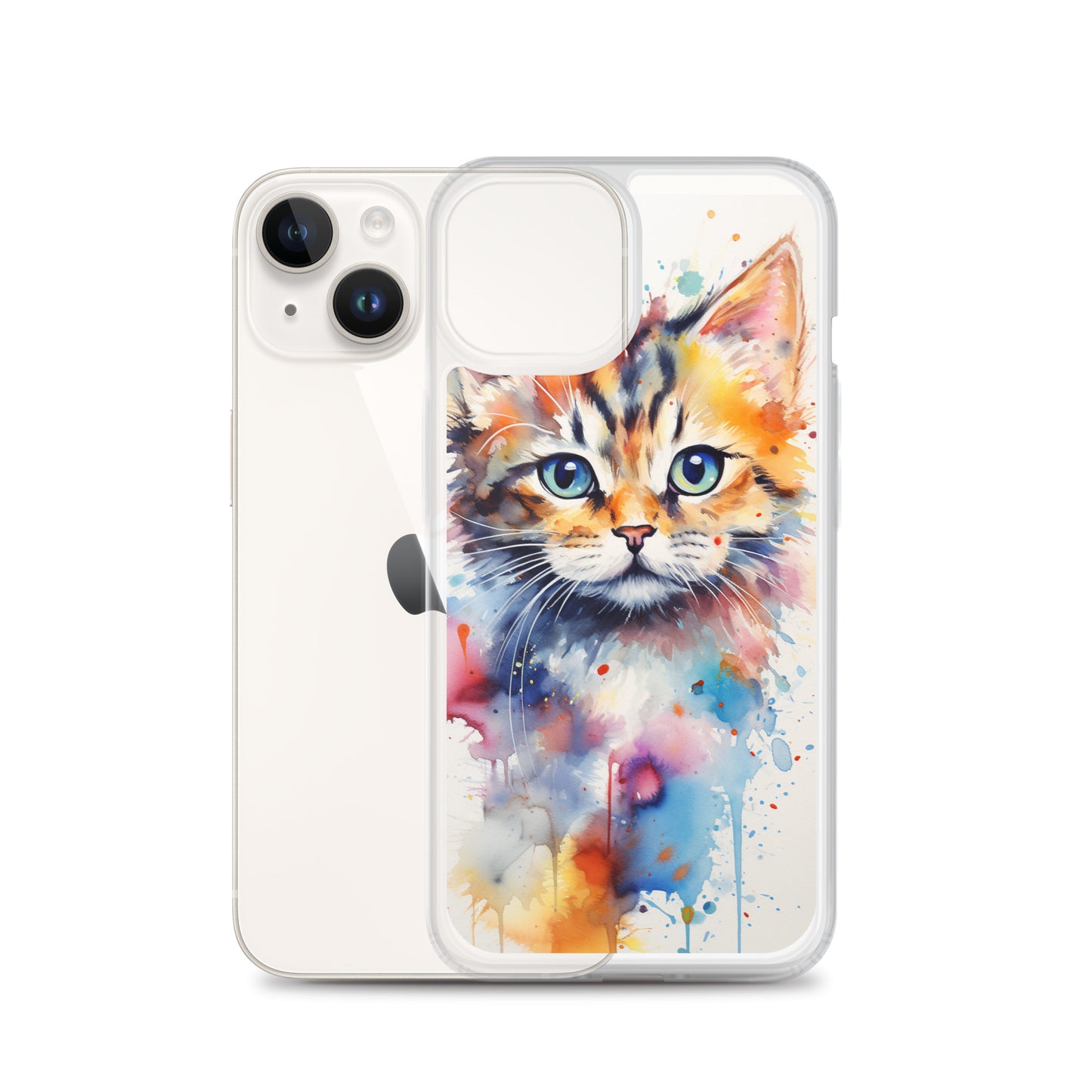 Watercolor Kitty Cat iPhone Case