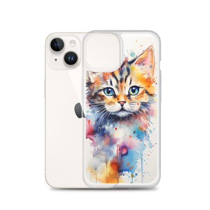 Watercolor Kitty Cat iPhone Case