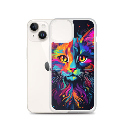 Day Glo Cat iPhone Case