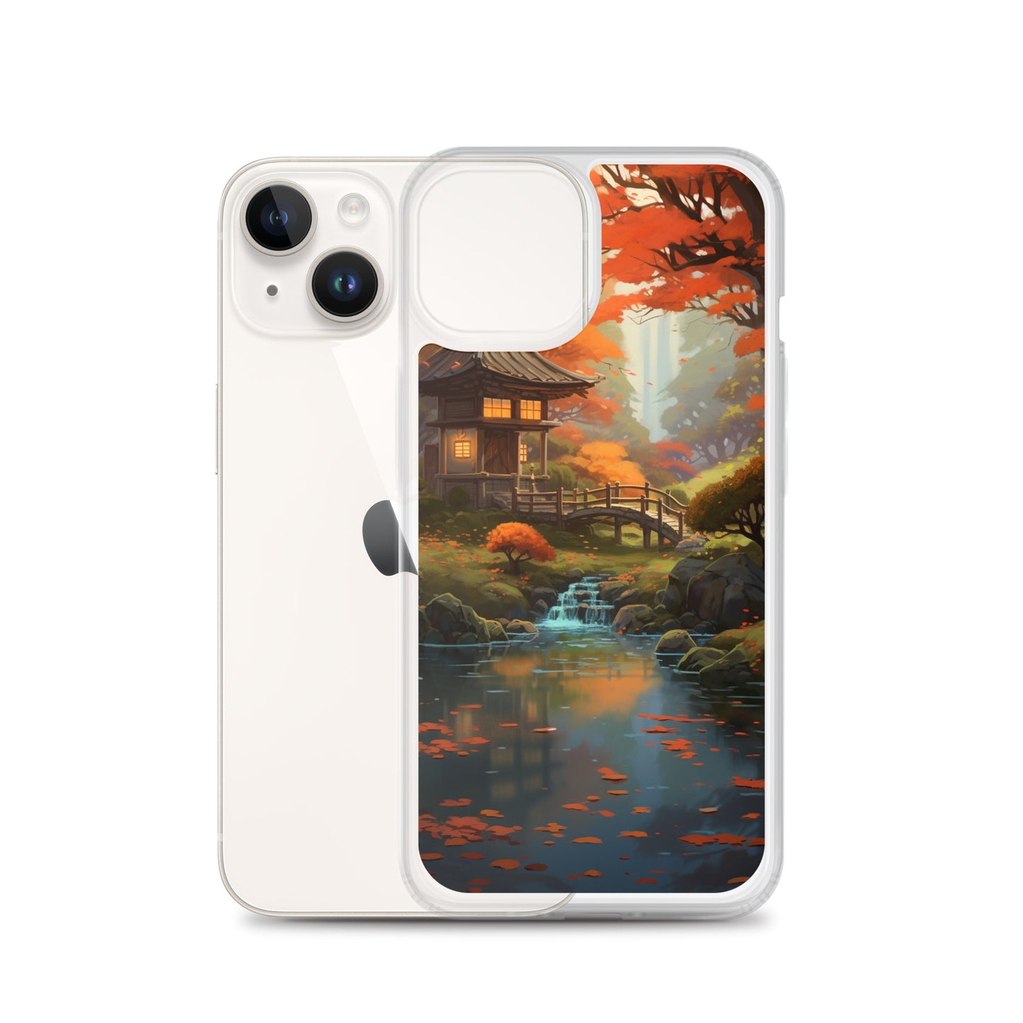 Japanese Garden in Autumn iPhone Case