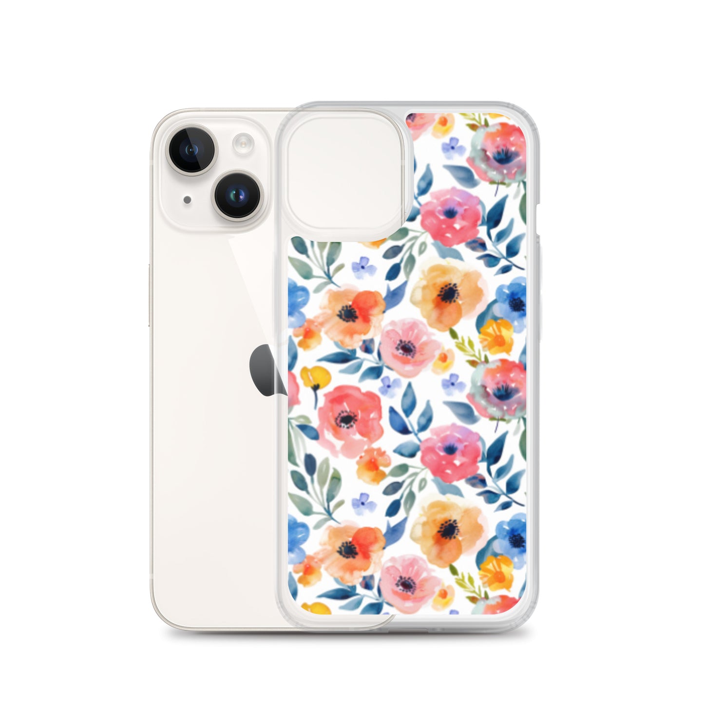 iPhone Case Colorful Watercolor Floral Pattern