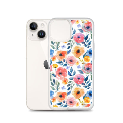 iPhone Case Colorful Watercolor Floral Pattern
