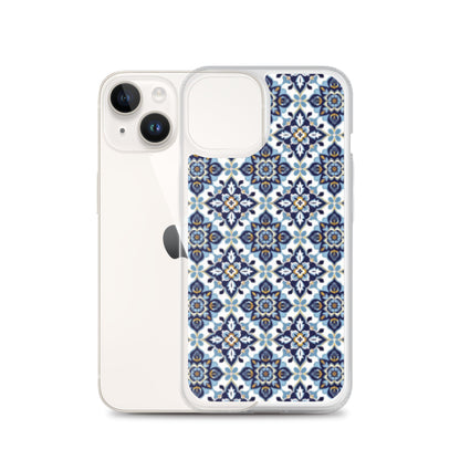 iPhone Case Classic Encaustic Tile Blue