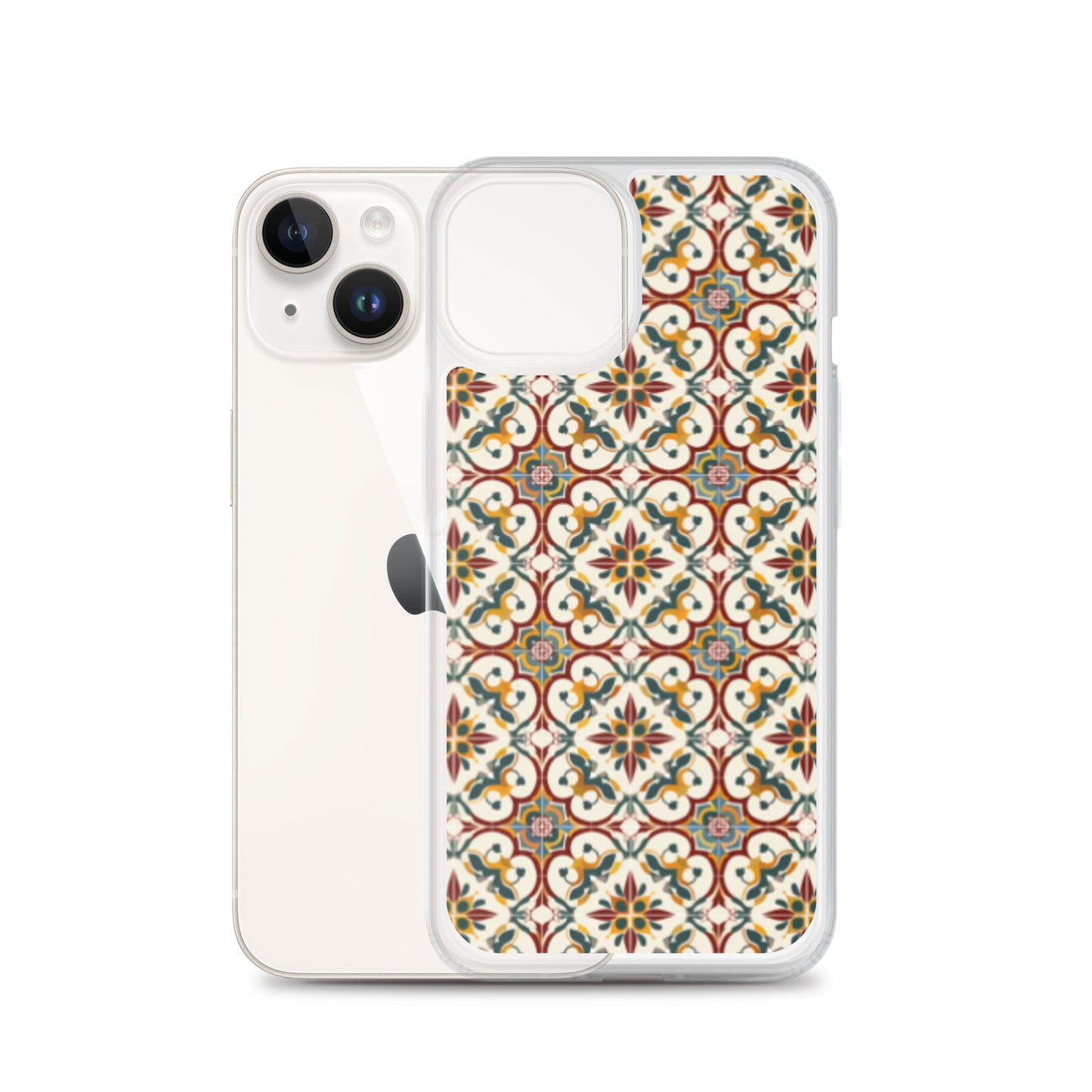 iPhone Case Classic Victorian Tile Red