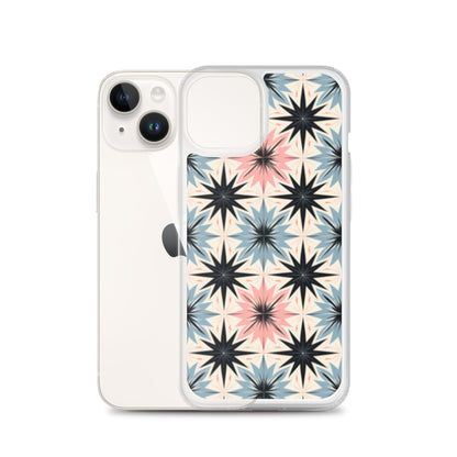 iPhone Case Pink and Blue Pastel Retro Stars