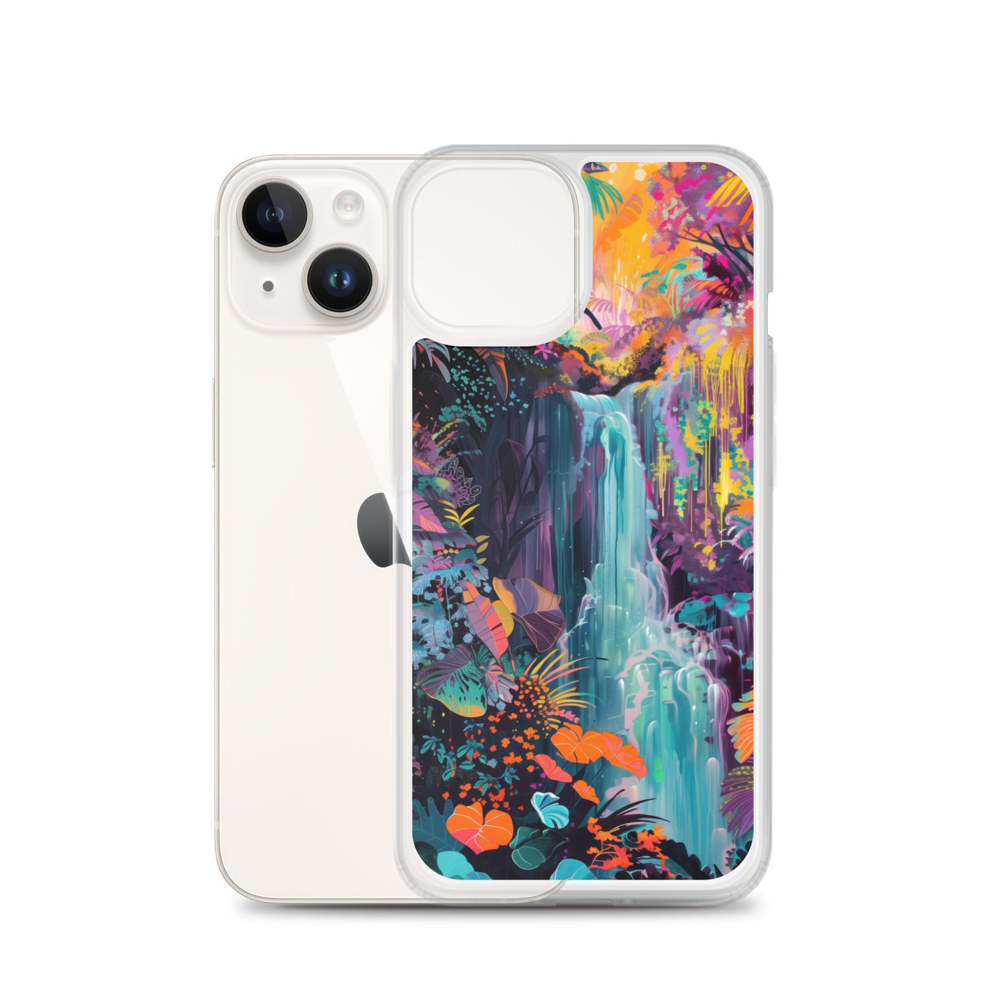 iPhone Case Vibrant Tropical Jungle Waterfall