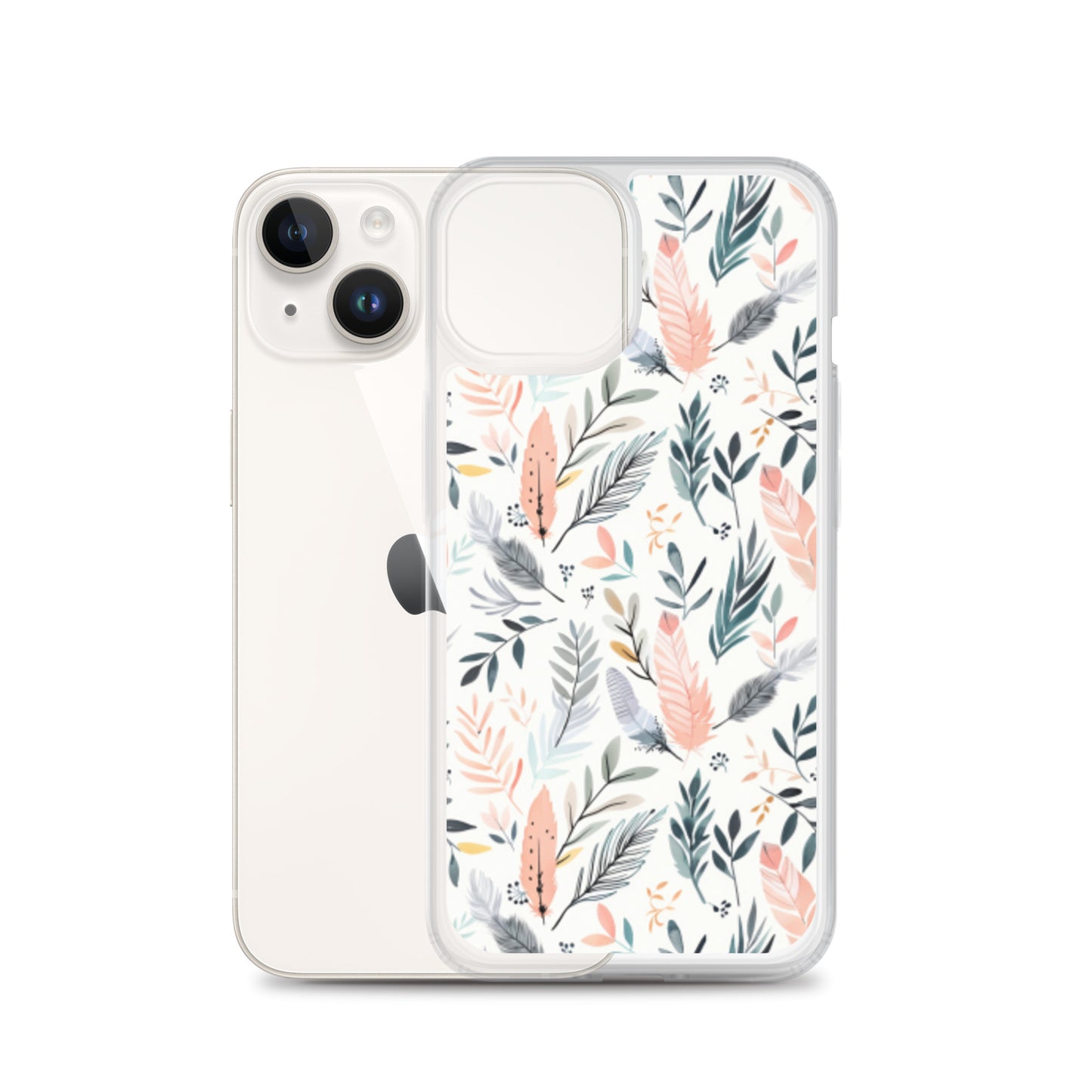 iPhone Case Pastel Feathers & Plants