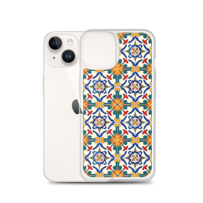iPhone Case Colorful Yellow & Green Mediterranean Tiles