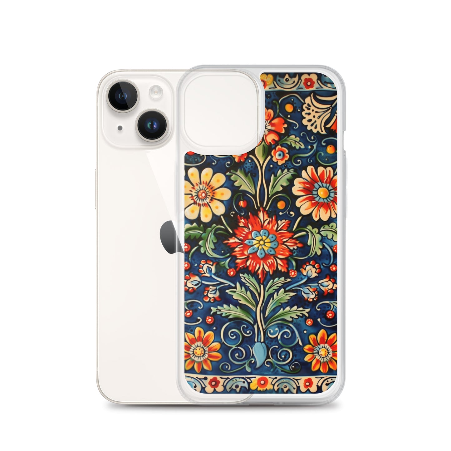 iPhone Case Colorful Flowers Boleslawiec Pottery Tile