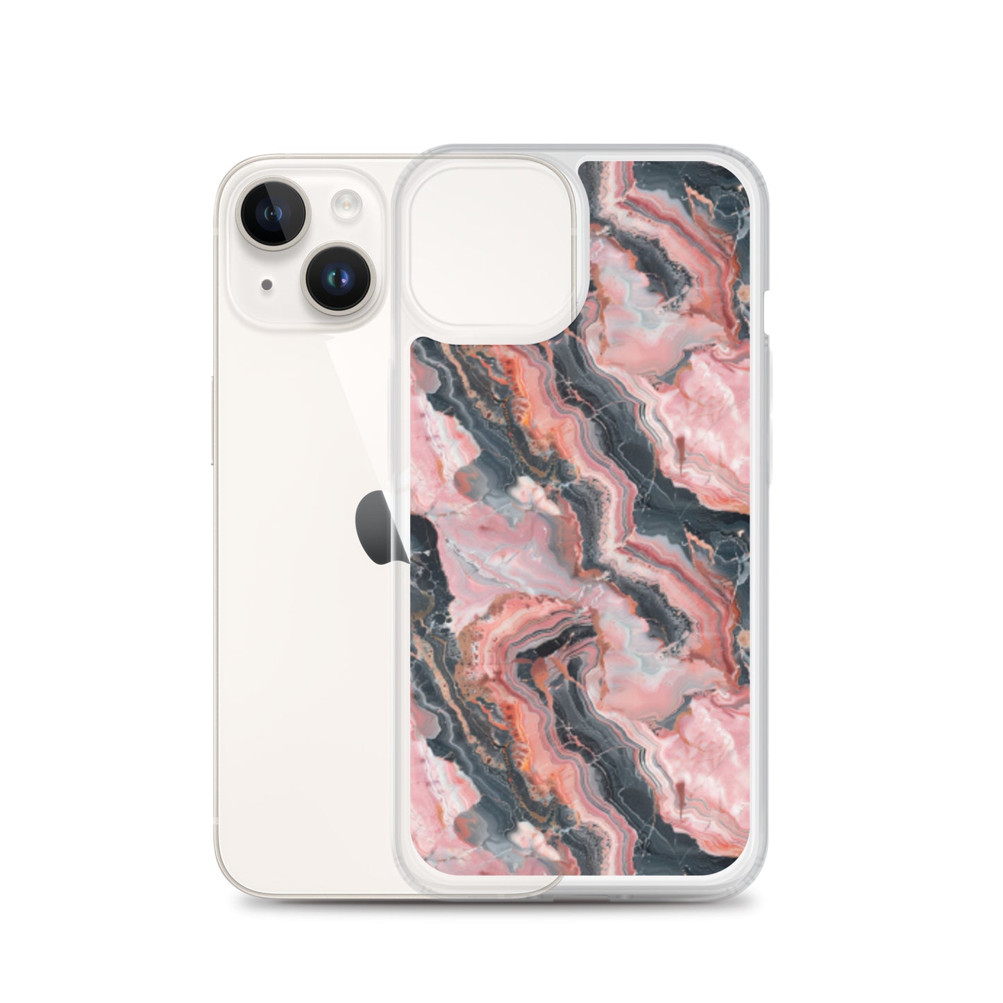 iPhone Case Pink Picasso Marble Pattern
