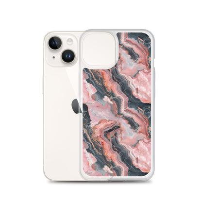 iPhone Case Pink Picasso Marble Pattern
