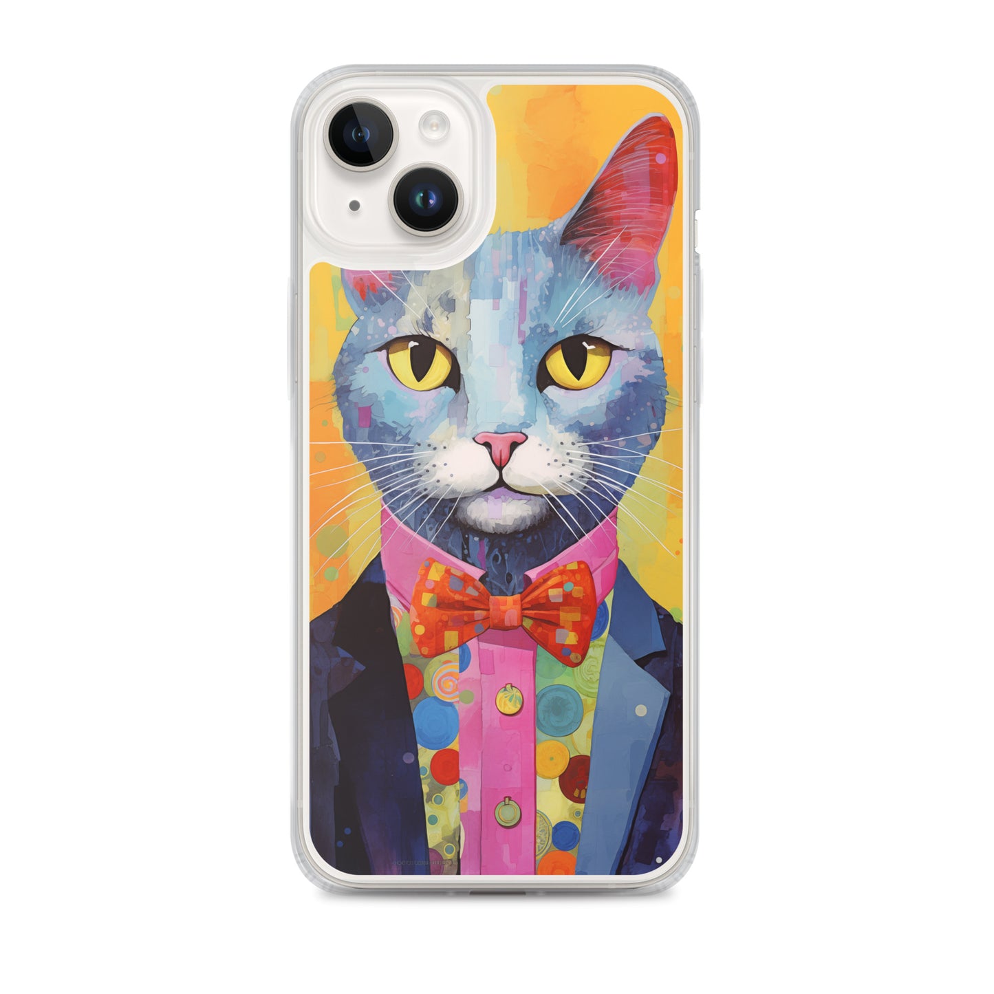 Fancy Colorful Kitty Cat iPhone Case